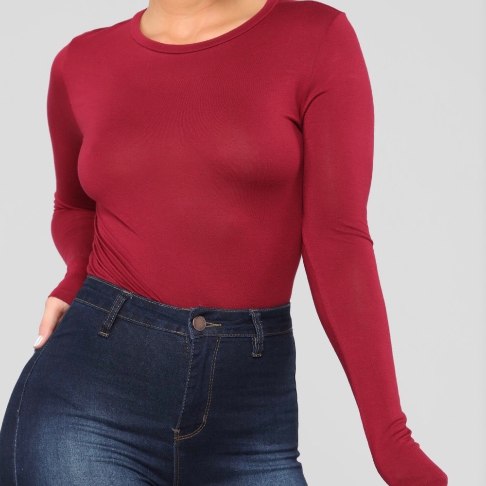 Burgundy silk light weight top